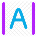 Buchstaben Abstand Symbol