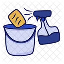 Bucket Cleaning Spray Icon