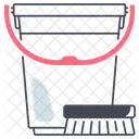 Bucket Basket Cleaning Icon