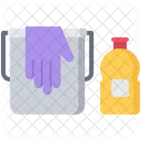 Bucket Glove Dishwashing Icon