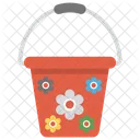 Bucket Colorful Red Icon