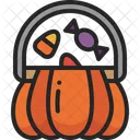 Bucket Halloween Candy Icon