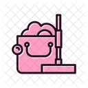 Bucket Cleaning Mop Icon