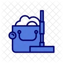 Bucket Cleaning Mop Icon