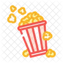 Bucket Popcorn Striped Icon