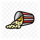 Bucket Popcorn Striped Icon