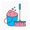 Bucket And Brush  Icon
