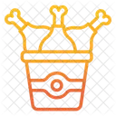 Bucket Chicken Fast Food Food Icon