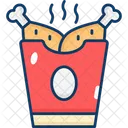 Bucket Chicken Fried Chicken Chicken Stick Icon