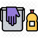 Bucket Glove Dishwashing Icon