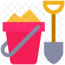 Summer Bucket Sand Icon