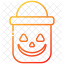 Bucket Halloween Pumpkin Icon