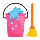 Soap Basket Broom Icon