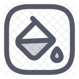 Bucket Square  Icon