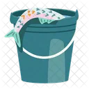 Bucket With Fish  Icon