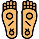 Buddha S Footprint Spiritual Impression Iconic Symbol Icône