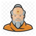 Buddhist Monk Beard Icon
