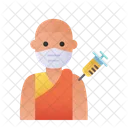 Buddhist Man Vaccination  Icon