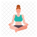 Buddhist Pose Character Exercise Icon