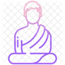 Buddhistischer Monch Meditierender Monch Meditationsstatue Symbol