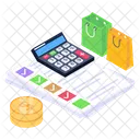Accounting Budget Shopping Budget Icon