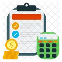 Budget Calculation Accounting Calculator Icon