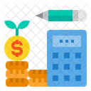 Budget Calculator Coins Icon