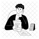 Budget Problem Financial Issue Thinking Icon