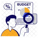 Budgetanalyse Budgeterkundung Datenanalyse Symbol