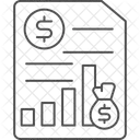 Budgetisation Thinline Icone Icône