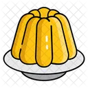 Pudin De Mango Postre Dulce Pudin De Ano Nuevo Icono