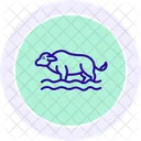 Buffalo In Water Buffalo Water Icon