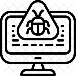 Bug Icon - Download in Line Style