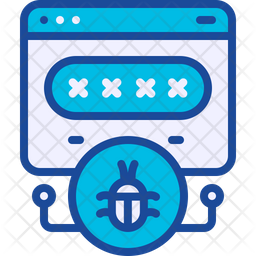 Bug Icon - Download in Colored Outline Style