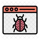 Bug Malware Web Page Icon