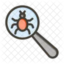 Database Virus Bug Scan Data Virus Icon