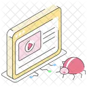 Bug De Site Web Virus Logiciel Malveillant Icône