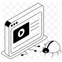 Bug De Site Web Virus Logiciel Malveillant Icône