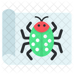 Bug File Icon - Download in Flat Style