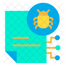 Bug File Icon - Download in Flat Style