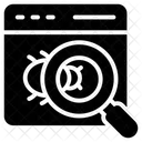 Bug Finding Website Virus Icon