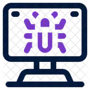 Bug Cyber Code Icon