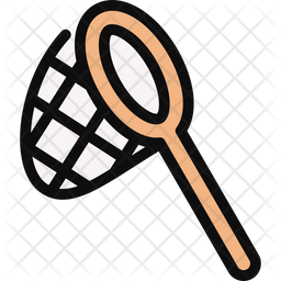 Bug Net Icon - Download in Colored Outline Style