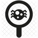Bug Scan Magnifier Database Virus Icon