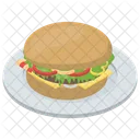Fast Food Sandwich Burger Icon