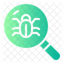 Bugs Search Malware Magnifying Glass Symbol