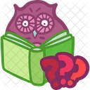 Owl Signo De Interrogacion Libro Icono