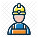 Construction Worker Man Icon