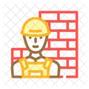 Builder Worker Color Icon
