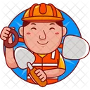 Builder Vector Cartoon Icon